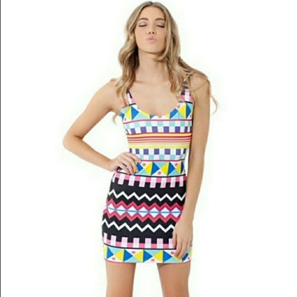 Geometric Bodycon Dress